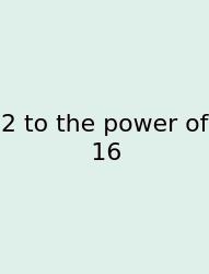 2 To The Power Of 16