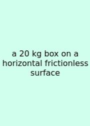 A 20 Kg Box On A Horizontal Frictionless Surface