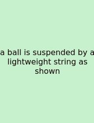 A Ball Is Suspended By A Lightweight String As Shown