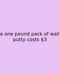 A One Pound Pack Of Wall Putty Costs $3