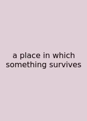 A Place In Which Something Survives