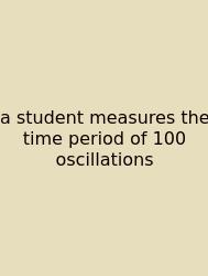 A Student Measures The Time Period Of 100 Oscillations