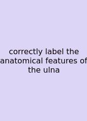 Correctly Label The Anatomical Features Of The Ulna