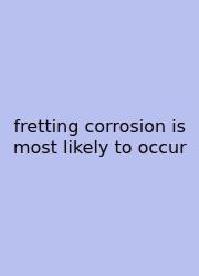 Fretting Corrosion Is Most Likely To Occur