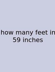 How Many Feet In 59 Inches