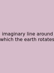 Imaginary Line Around Which The Earth Rotates