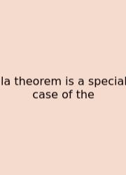 La Theorem Is A Special Case Of The