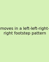 Moves In A Left-left-right-right Footstep Pattern