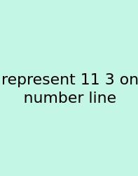 Represent 11 3 On Number Line