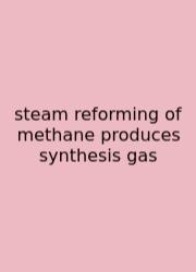 Steam Reforming Of Methane Produces Synthesis Gas