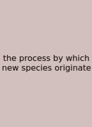 The Process By Which New Species Originate