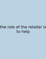 The Role Of The Retailer Is To Help