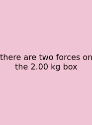 There Are Two Forces On The 2.00 Kg Box