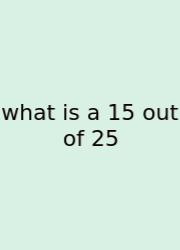 What Is A 15 Out Of 25