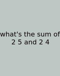 What's The Sum Of 2 5 And 2 4