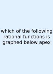 Which Of The Following Rational Functions Is Graphed Below Apex