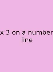 X 3 On A Number Line
